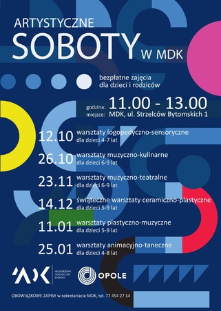 Artystyczne soboty 2024 jesień (plakat)