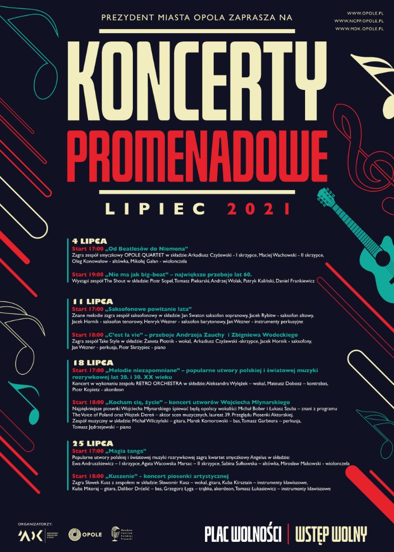 Koncerty promenadowe 2021 (plakat)