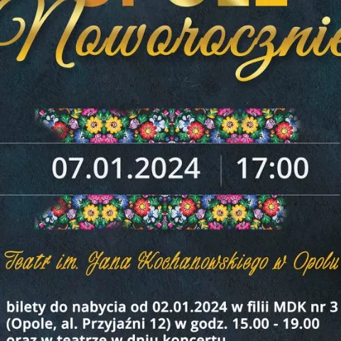 Koncert noworoczny ZPiT Opole 2024 (plakat)